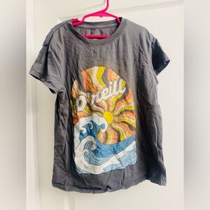 O'Neill Gray Graphic Kids Surf T-Shirt - Girls S